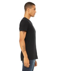 Bella + Canvas 3005 2XL Black Unisex Short Sleeve Cotton V-Neck T-Shirt