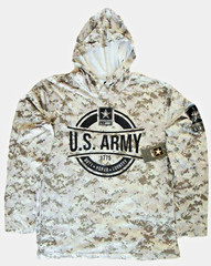 US Army Men T-Shirt Large Brown Digital Camo Hooded Long Sleeve – HKY Sportswear