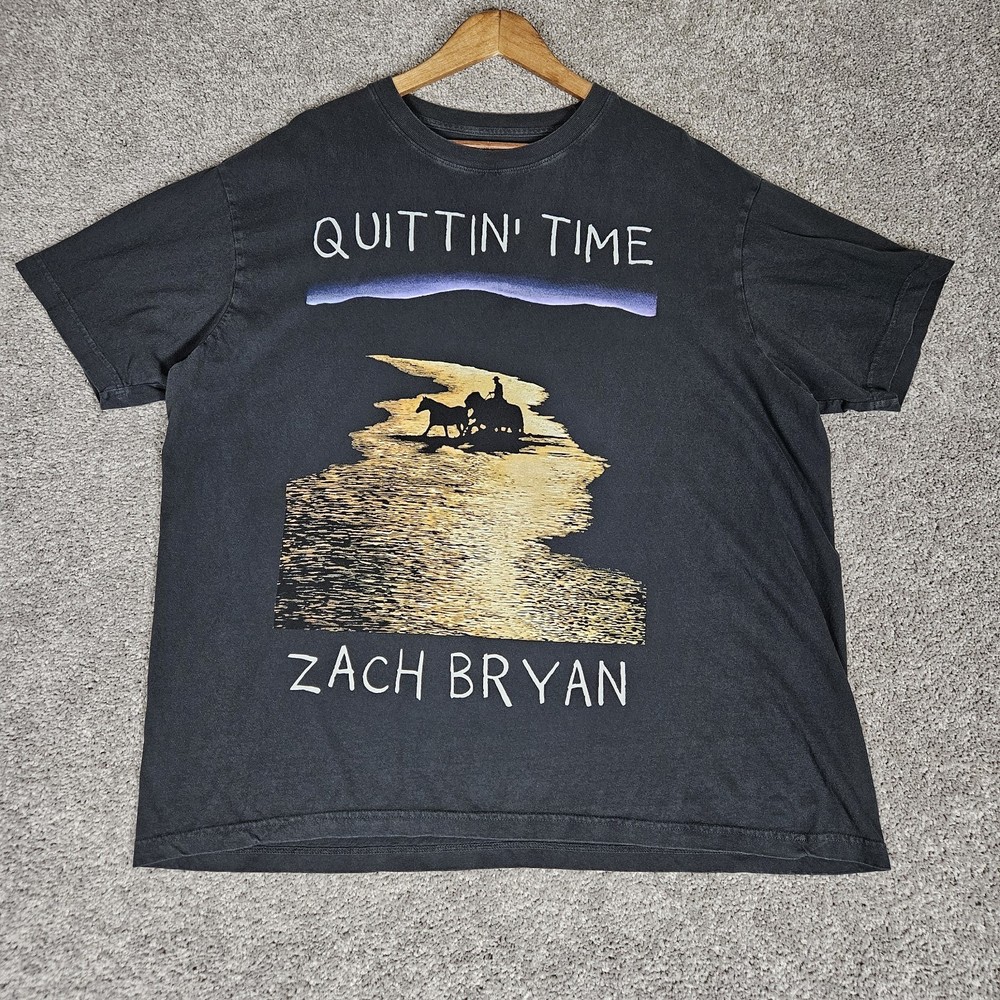 Zach Bryan T-Shirt Adult 2XL The Quittin Time Tour 2024 One Of These Days Merch