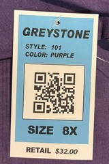 NWT Greystone Big & Tall Men’s Purple T-Shirt , 8 XL