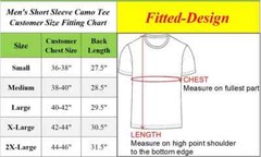 Men’s Camouflage Short Sleeve Crew Neck Printed Tee ( S-2XL ) NWT Free Shipping