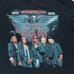 Aerosmith Peace Out Farewell Tour T-Shirt 2023 2024 Concert Black Large Tee