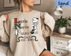 The Little Nero’s Pizza Christmas Sweatshirt, Home Alone Holiday Movie Shirt