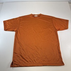 Giorgio Danieli Made In Italy Orange Mens Large Short Sleeve Mesh Shirt Jersey