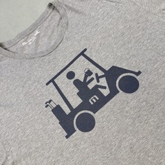 Travis Mathew Shirt Mens 2XL Gray Golf Cart Beer Graphic Tee Funny Pima Cotton