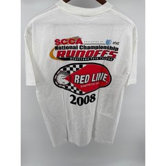 Hanes Beefy T SCCA National Championship Runoffs Red Line Synthetic Oil Shirt L