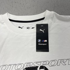 Puma BMW Motorsport Shirt Mens Medium White Racing Tee Cars Graphic Logo NWT