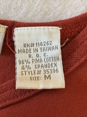 Spiegel Burnt Orange Scoop Neck Sleeveless Tank Top Size Medium