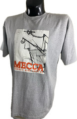 Mecca Men T-Shirt Vintage Y2K Summer Bike Heather Hip Hop Gray NWT L