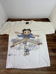 Vintage Betty Boop Boopswings Shirt USA Made Single Stitch 2 Sided Popeye Medium