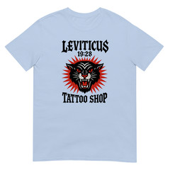 Leviticus Tattoo Shop, Biblical Ink Master, Historial Art, Printed T-Shirt