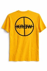 KREW Yellow Pocket T-Shirt Medium Skate Streetwear Rare Graphic Tee