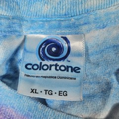 Blue Pink Tie Dye Nassau Bahamas Adult XL Colortone 100% Cotton T-shirt