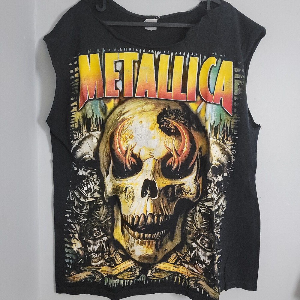 Vintage Metallica Mexican Boot Rock Revolution Revolucion Cut Sleeves T-shirt