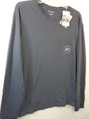 Cremieux T Shirt Men’s L Blue Long Sleeve Graphic Double Sided New With Tags