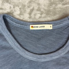 Marine Layer Heavy Slub Pocket Tee T-Shirt Mens Small Indigo Blue $64 New NWOT