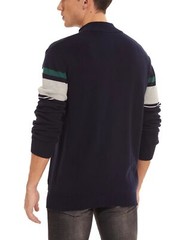 Men’s 1/4 Zip Polo Sweater Winter Fall Casual Stripe Pullover Long Sleeve Shirts