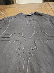 Jimmy’Z Brand Men’s Distressed Black Sewn Applique Shirt Med