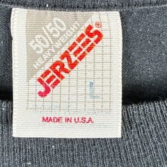 VTG Jerzees Tshirt Mens L Embroidered Abstract Geometric Art AOP Made in USA 90s