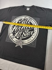 Shaka California All Stars Graphic Tee 2XL Black Skate Streetwear Bandana Print