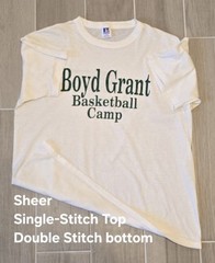 Vintage Nike Boyd Grant Basketball Camp Shirt Sz Large Sheer White 80’s CSU Rams