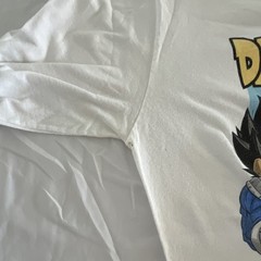 Dragon Ball Z White Long Sleeve Graphic Print Crew Neck T-Shirt Size M