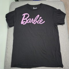 Barbie T-Shirt Men’s M Black 100% Cotton Short Sleeve Crew Neck Straight Hem