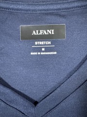 Alfani Mens Navy Blue Tee Shirt with Stretch Size M NWOT