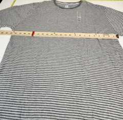 Lot 3Hanes t-shirt Mens XL Shirts 1 Short /2 Long Sleeve Hanes Striped Red White