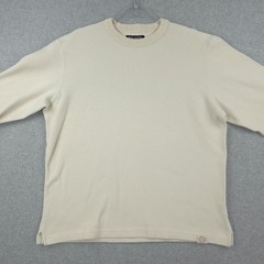 Filson Shirt Mens Large Waffle Knit Thermal Crew Neck Long Sleeve Sand