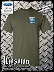 Built FORD Tough Logo T-Shirt -Licensed Authentic F-150 Truck Mustang Left Chest
