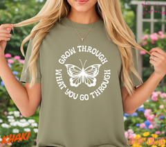 Unisex Grow Through What T-Shirt, Men T shirt,Women T shirt Gift Religion Top