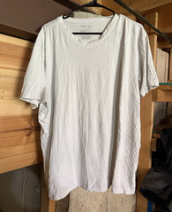 paperdenim&cloth Men’s XL Regular V-Neck Short Sleeve White Solid T-Shirt