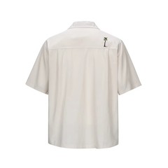 Palm Tree Embroidered Resort Shirt Men Y2K Streetwear Oversized M-2XL