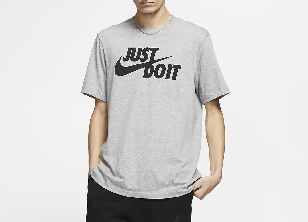 Nike Sportwear Just Do It Graphic T-Shirt Dark Grey Heather Men’s L AR5006-063