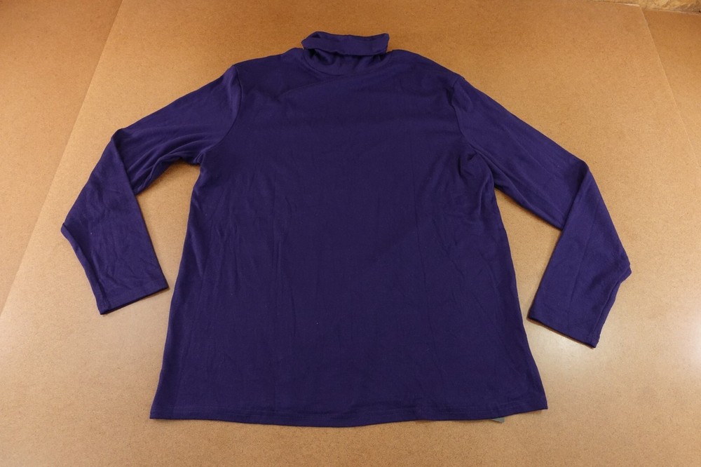 Ficerd Mens Size XL Fitted Navy Blue Knit Long Sleeve Turtleneck Tee NWT