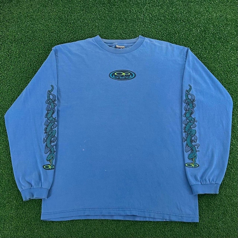 Rare Vintage 90s Ocean Pacific Surf Snake Long Sleeve Graphic Tshirt