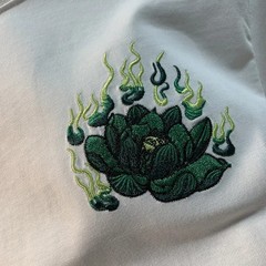 Men Embroidery Dragon Graphic T-Shirt Casual Short Sleeve Crewneck Cotton Tee