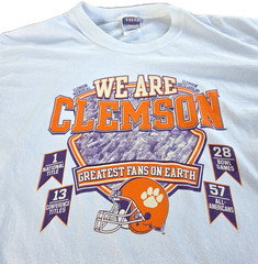 Vintage Clemson Tigers Greatest Fans On Earth T Shirt Large Step Ahead NCAA