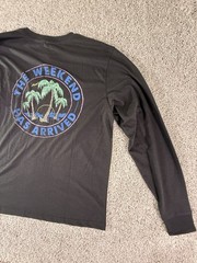 NWT Chubbies T Shirt Men’s Large Long Sleeve The Weekend Has Arrived