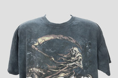 Vtg Skulbone T-Shirt Mens XL Black Horse Mounted Skull Reaper Rock Metal Biker
