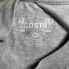 Costa Del Mar Flag Logo Heather Gray Medium T Shirt NEW NO TAG -Costalife