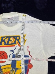 RARE Vintage 80s Magic Johnson Lakers T-Shirt 1989 NBA Size LARGE White