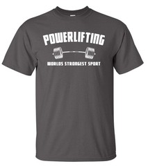 POWERLIFTING Gym T-SHIRT – Weightlifting Bodybuilding Strongman Bench Deadlift