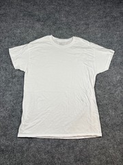Set Of 5 Fruit Of The Loom T Shirt Men Large White Cotton Straight Hem Crew Neck