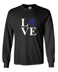 Love Autism Long Sleeve Shirt Puzzle Piece Awareness Tee Autism Support Gift