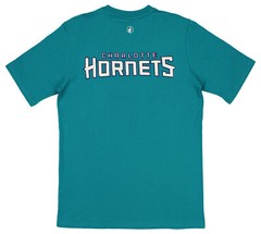 FISLL NBA Men’s Charlotte Hornets Team Color, Name and Logo Premium T-Shirt