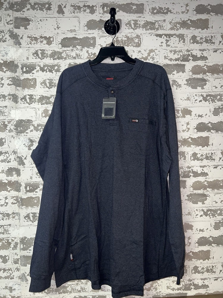 NWT! Noutex 100% Cotton Flame Resistant Long Sleeve Tee Shirt – Blue Size 2XL
