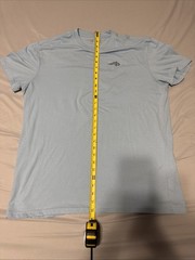 Reel Life Men’s Large T-Shirt Powder Blue Lightweight Graphic Fishing Tee
