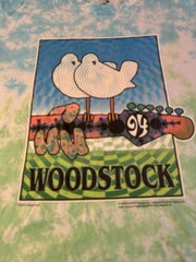 Vintage Woodstock 94 Peace Music Festival XL T Shirt USA Tie Dye Single Stitch